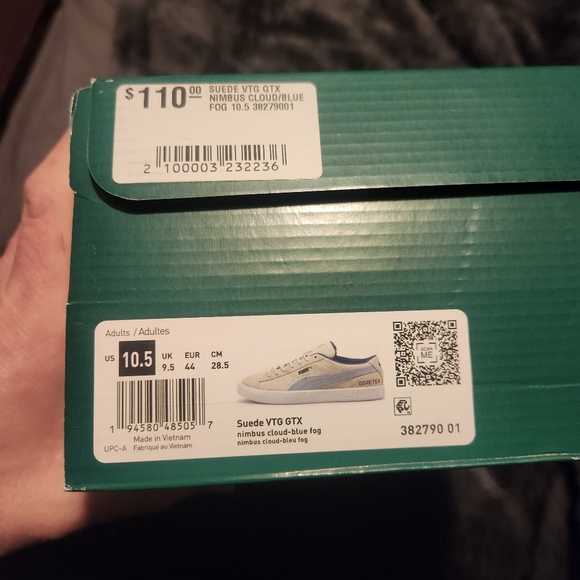 White/Blue VTG Puma Goretex Suede - Picture 2 of 7